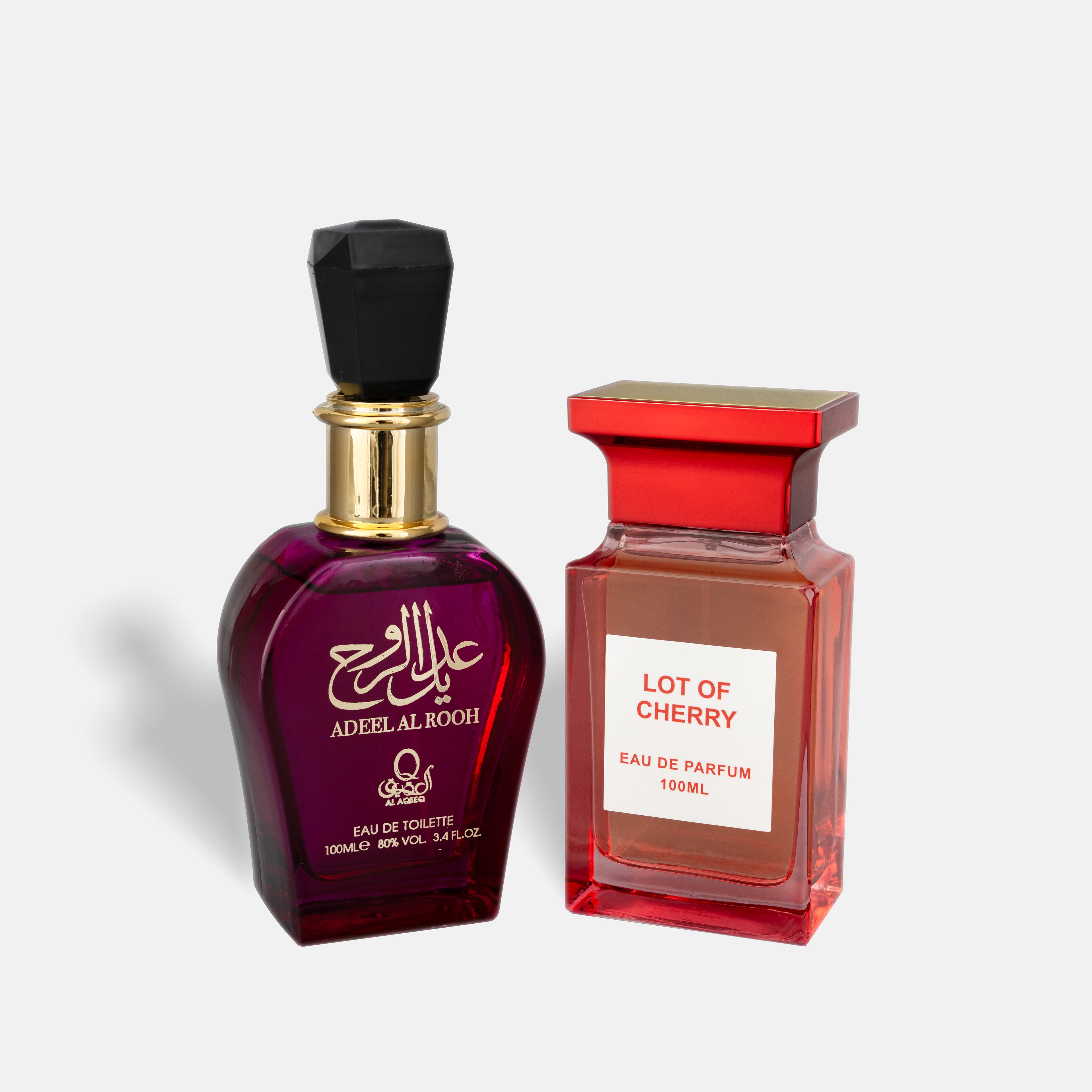 Set 2 Parfumuri Orientale Damă – Adeel Al Rooh & Lot Of Cherry (100 ml x 2)