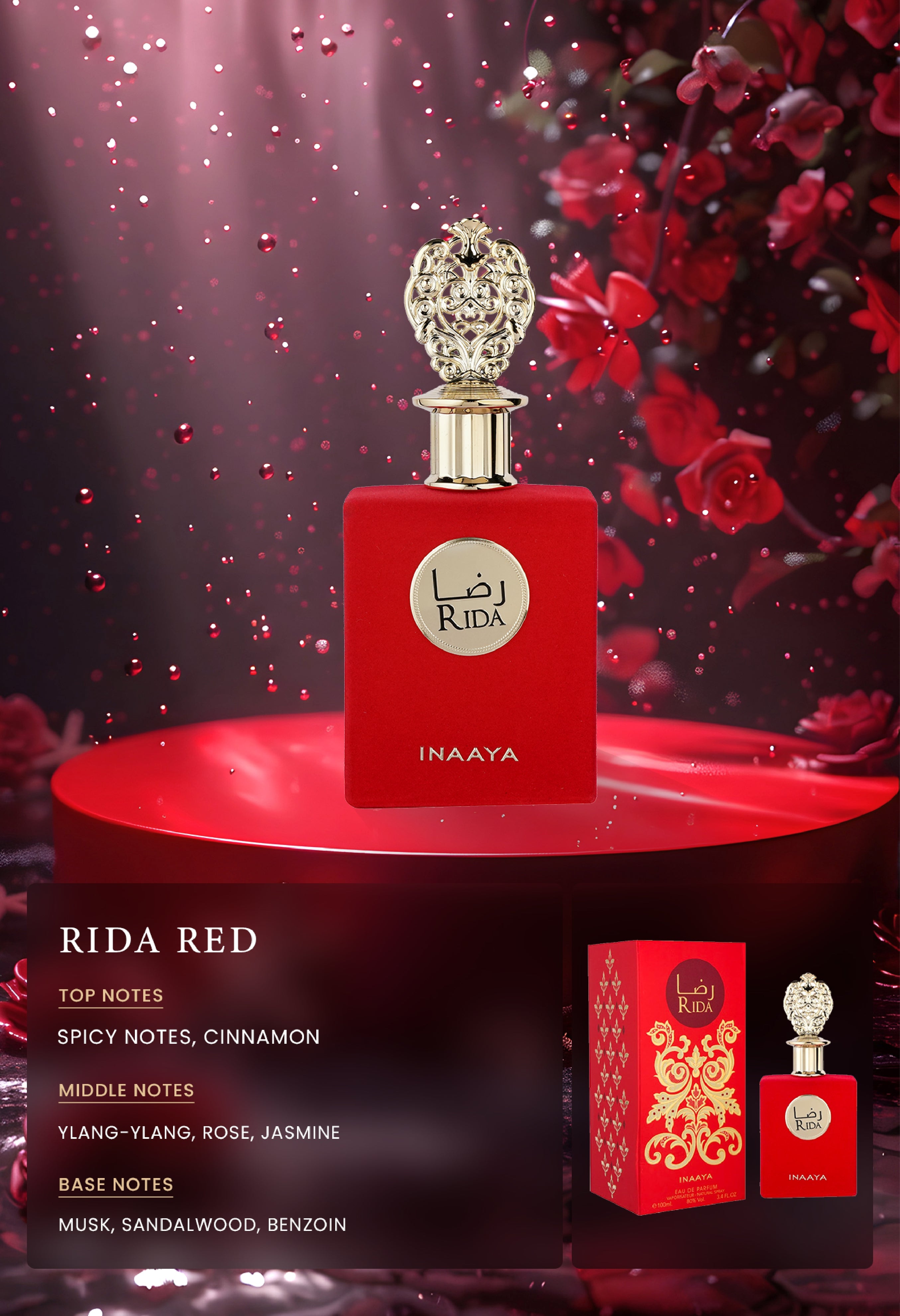 RIDA RED – Parfum Arabesc pentru Dama | 100 ml
