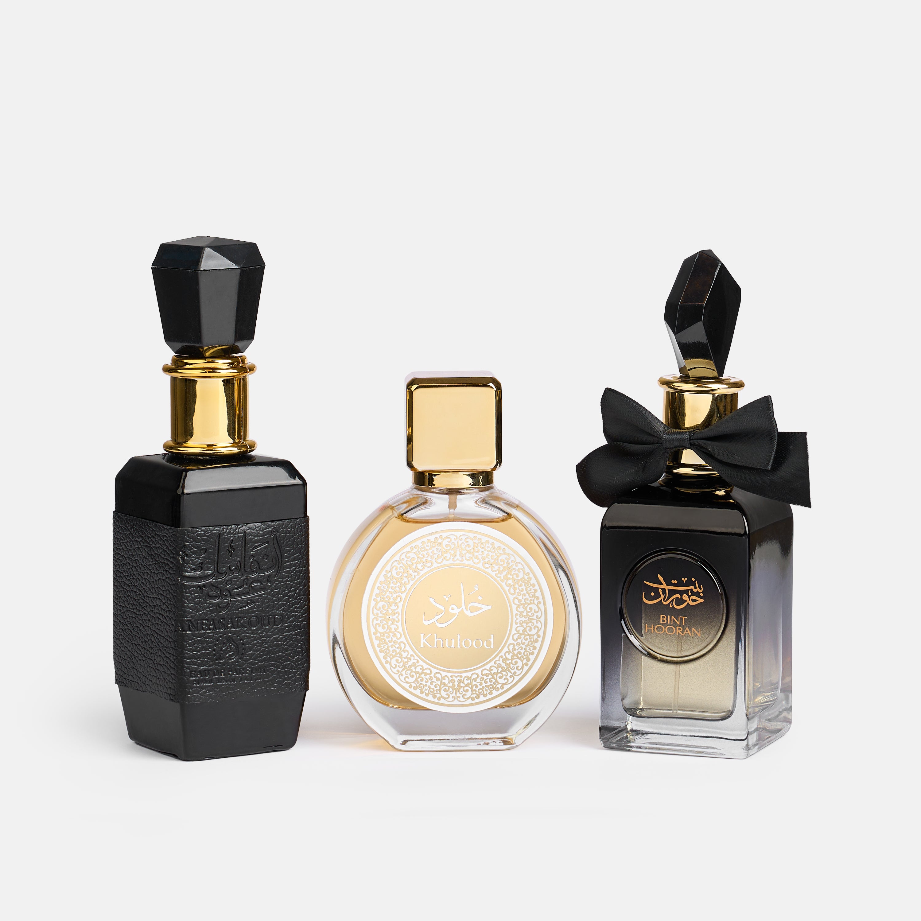 Set 3 Parfumuri Orientale Damă – Anfasak Oud, Khulood & Bint Hooran (100 ml x 3)